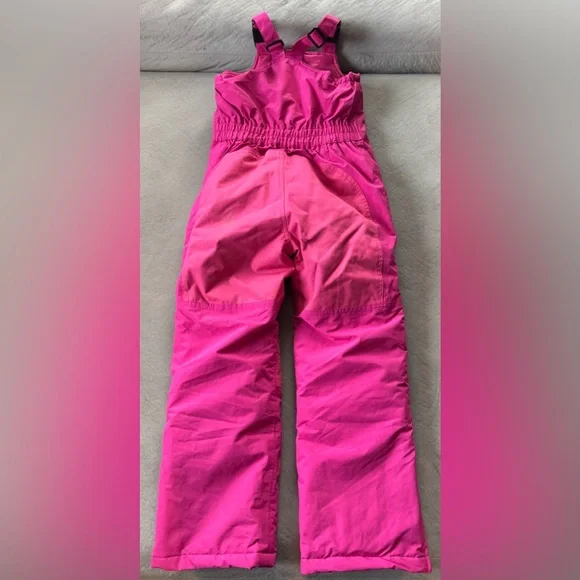 Lands' End Kids Pink Squall Waterproof Insulated Iron Knee Snow Bibs Kids 8 - Picture 2 of 10